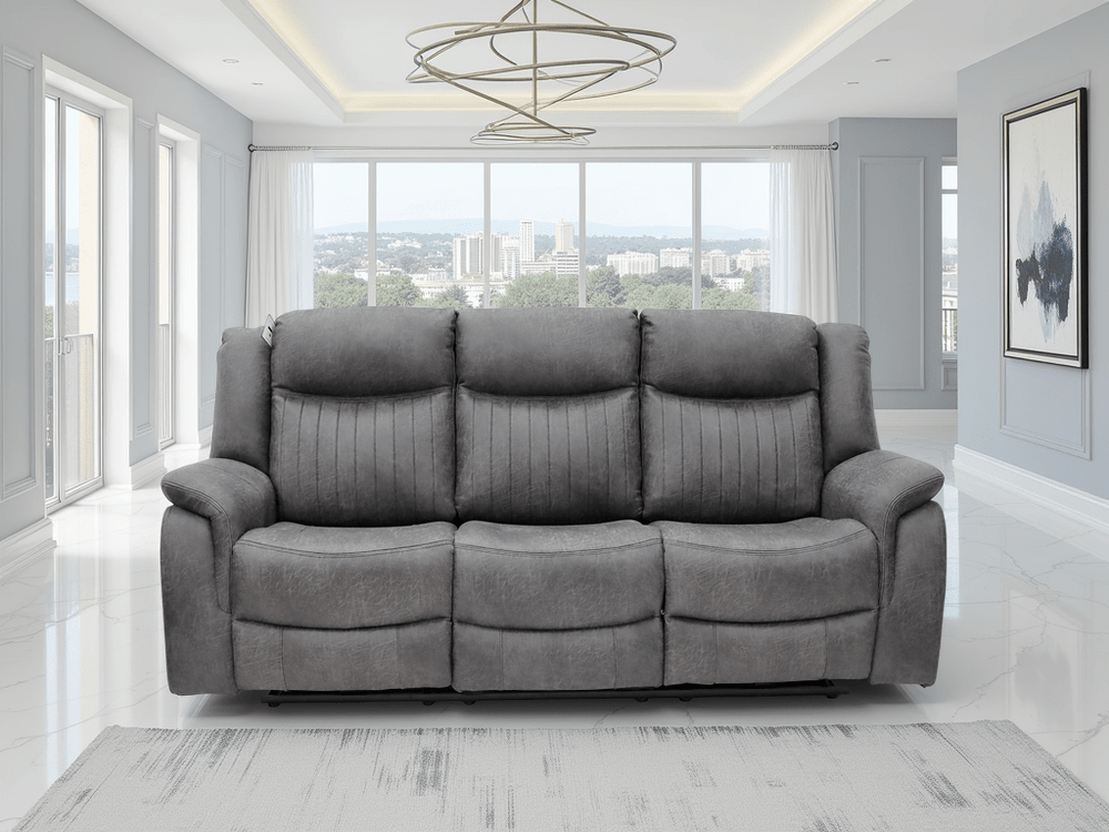 Leon Electric Recliner Sofa Grey 3 Seater - XShowhome Limited - Xshowhome