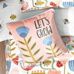 Lets Grow 43x43 Feather Filled Cushion Pink - Canwell Interiors Limited - Riva