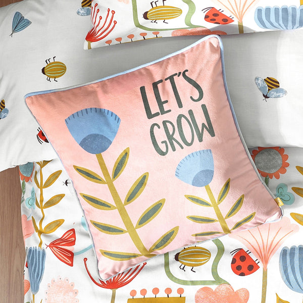 Lets Grow 43x43 Feather Filled Cushion Pink - Canwell Interiors Limited - Riva
