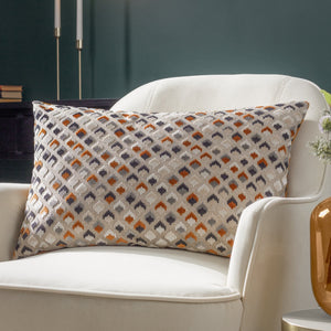Lexington 40x60 Feather Filled Cushion Ginger & Grey - Canwell Interiors Limited - Riva