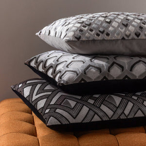 Lexington 40x60 Feather Filled Cushion Grey/Black - XShowhome Limited - Riva