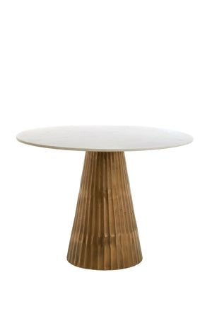 LEYDA Home Accessory — Table Marble White - antique Bronze - Canwell Interiors Limited - Light & Living