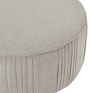 Lily Swivel Ottoman in Oatmeal Twill - Canwell Interiors Limited - Hills