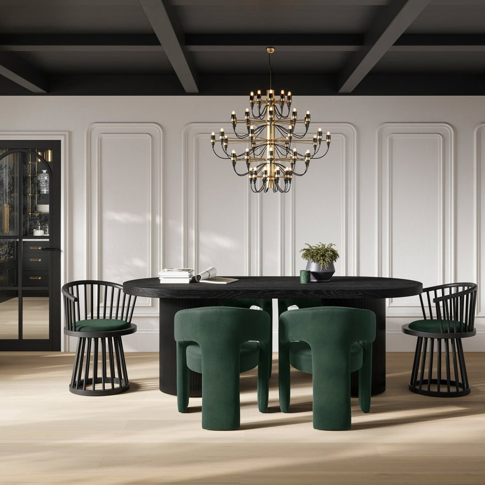 Lina Forest Green & Black Dining Chair - Canwell Interiors Limited - Canwell