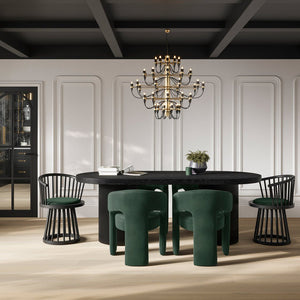 Lina Forest Green & Black Dining Chair - Canwell Interiors Limited - Canwell