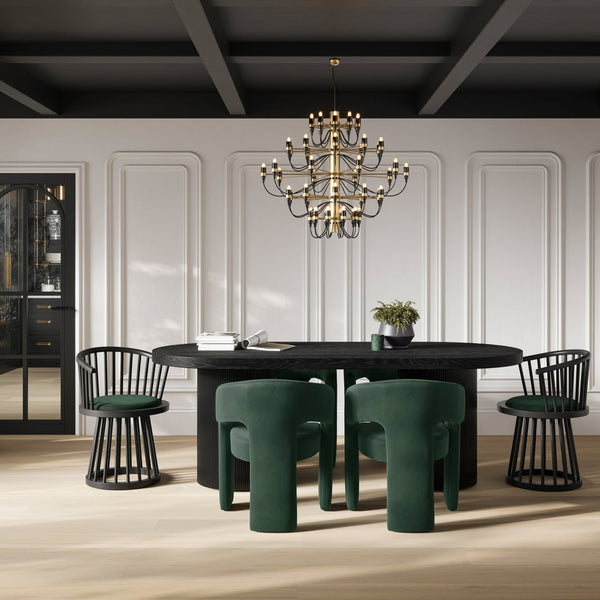 Lina Forest Green & Black Dining Chair - Canwell Interiors Limited - Canwell