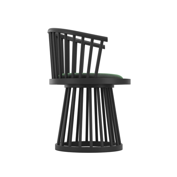 Lina Forest Green & Black Dining Chair - Canwell Interiors Limited - Canwell