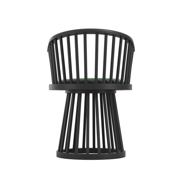Lina Forest Green & Black Dining Chair - Canwell Interiors Limited - Canwell
