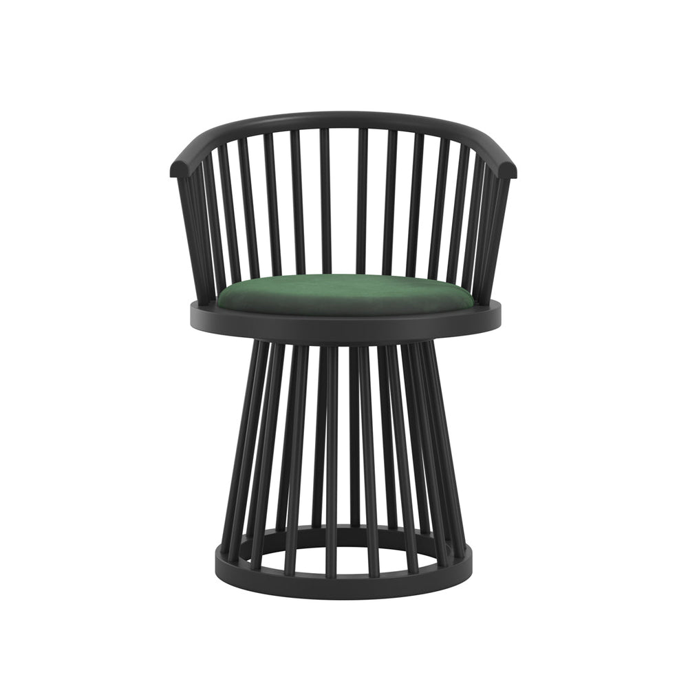 Lina Forest Green & Black Dining Chair - Canwell Interiors Limited - Canwell