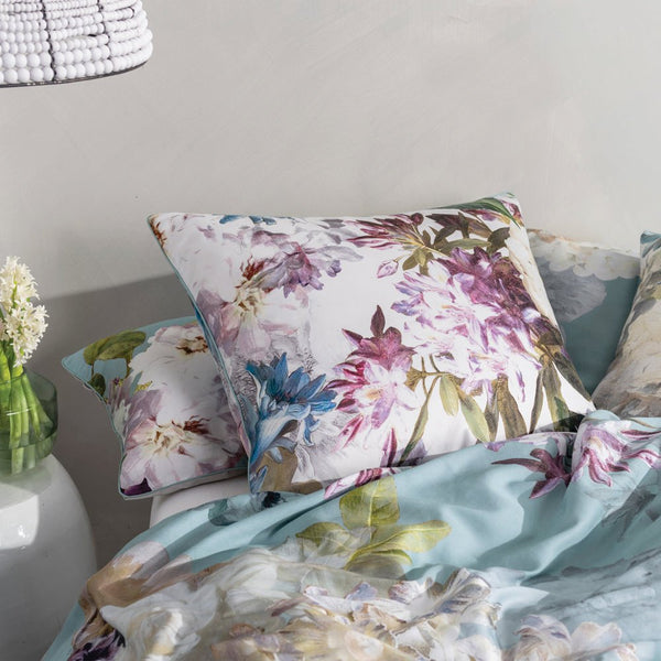 Linen House Lena 65x65 Continental Pillowcase Aqua - XShowhome Limited - Riva