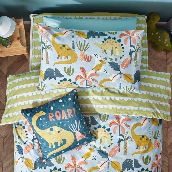 Little Dinos Toddler Duvet Set Blue/Green - XShowhome Limited - Riva