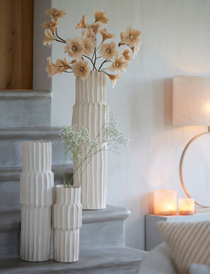 LONGA Decorative Vase — Ceramics Cream - Canwell Interiors Limited - Light & Living