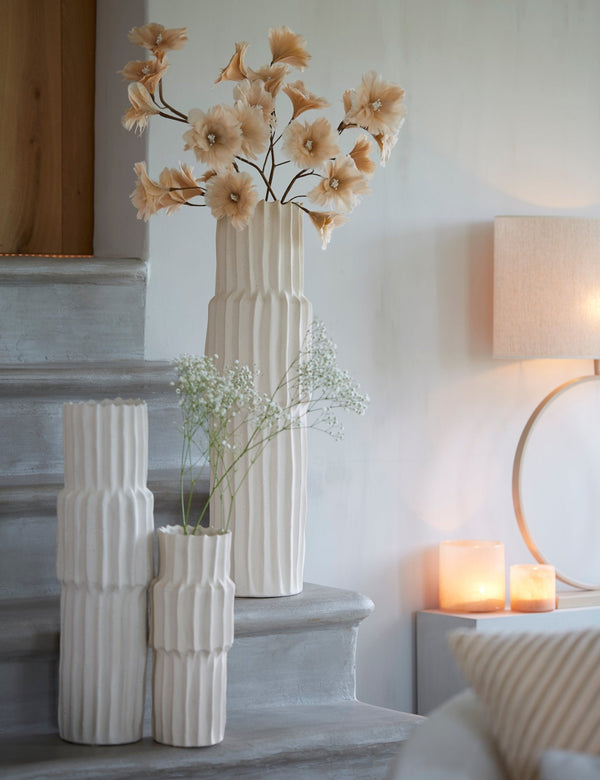 LONGA Decorative Vase — Ceramics Cream - Canwell Interiors Limited - Light & Living