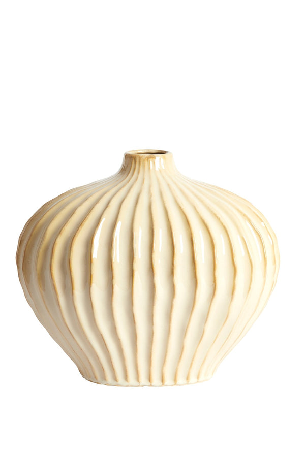 LORITO Decorative Vase — Ceramics Sand - beige - Canwell Interiors Limited - Light & Living