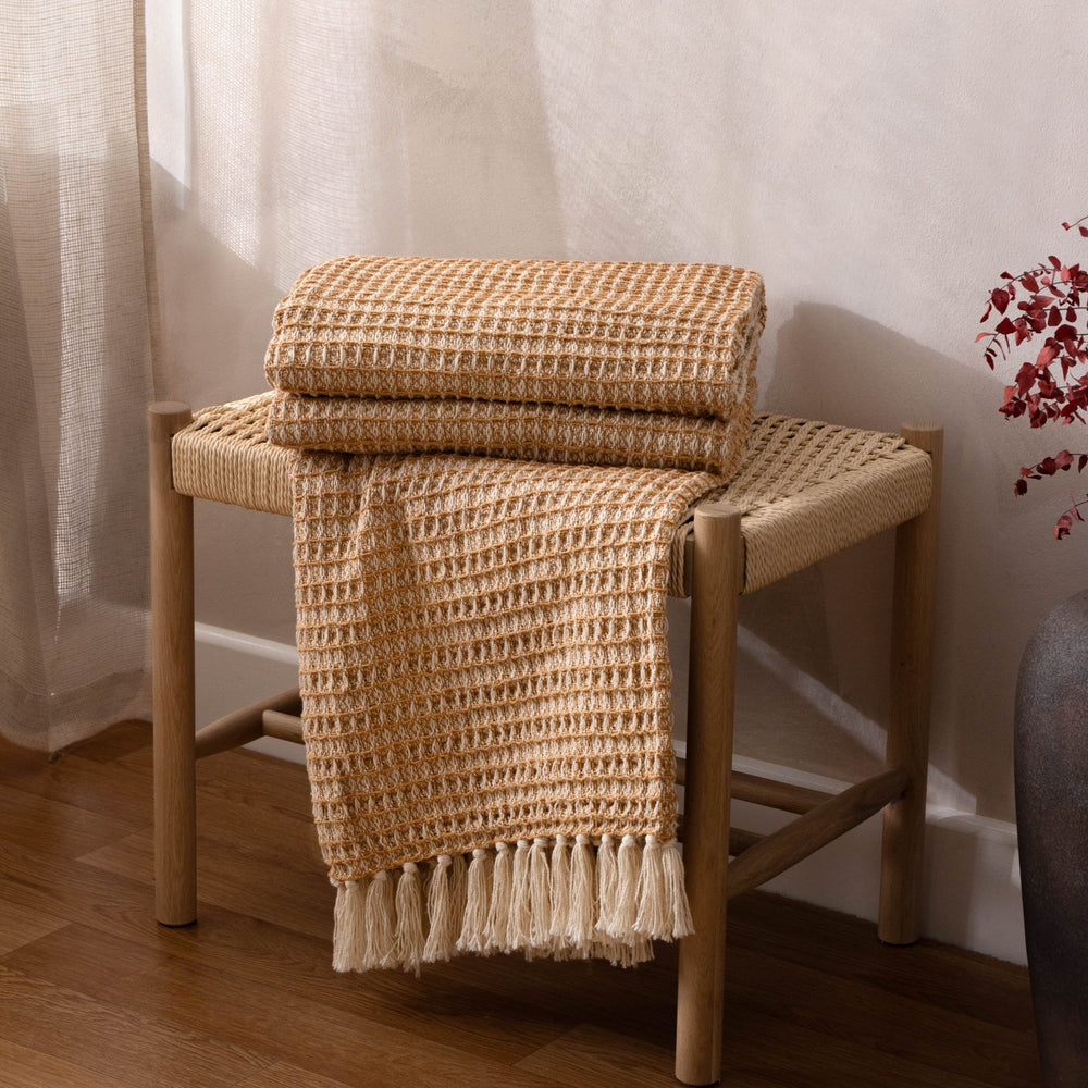 Lorne 150x200 Throw Honey - Canwell Interiors Limited - Riva