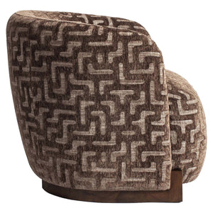 Lounge chair Hannah brown labyrinth fire retardant - Canwell Interiors Limited - Richmond