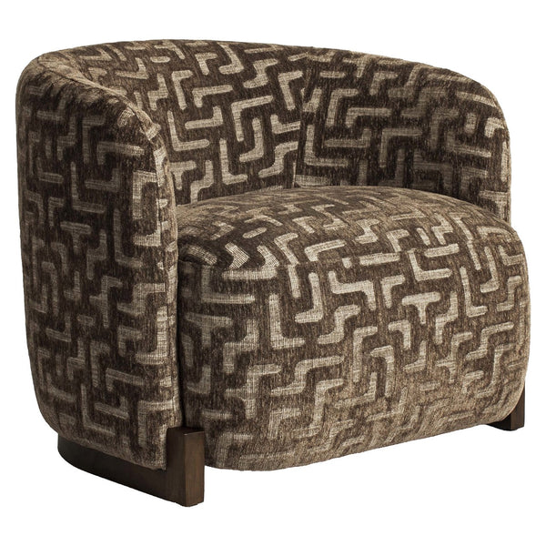 Lounge chair Hannah brown labyrinth fire retardant - Canwell Interiors Limited - Richmond