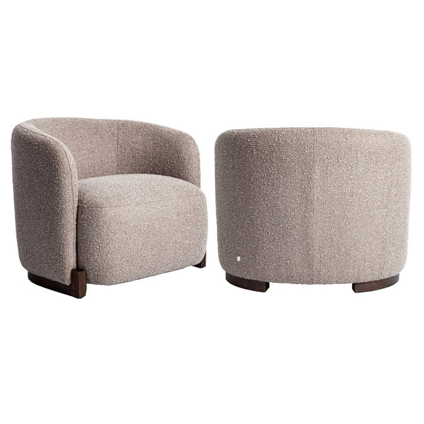 Lounge chair Hannah mocca chunky fire retardant - Canwell Interiors Limited - Richmond