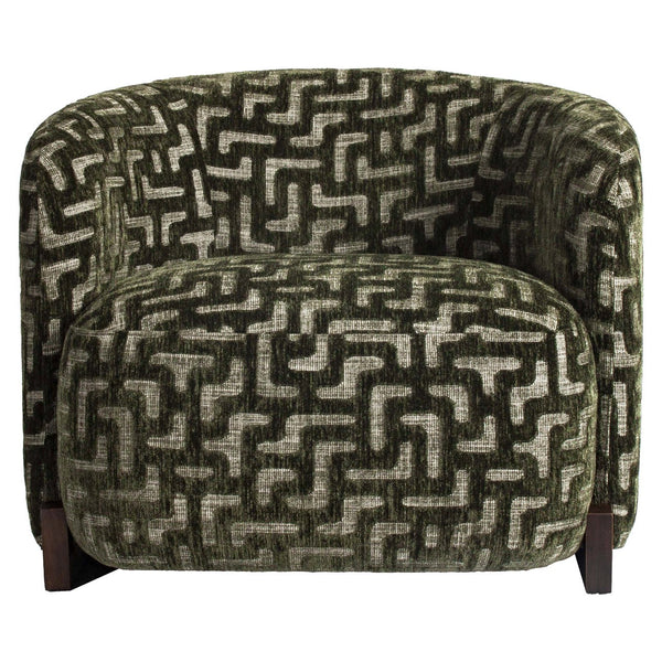 Lounge chair Hannah moss labyrinth fire retardant - Canwell Interiors Limited - Richmond