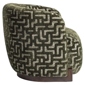 Lounge chair Hannah moss labyrinth fire retardant - Canwell Interiors Limited - Richmond
