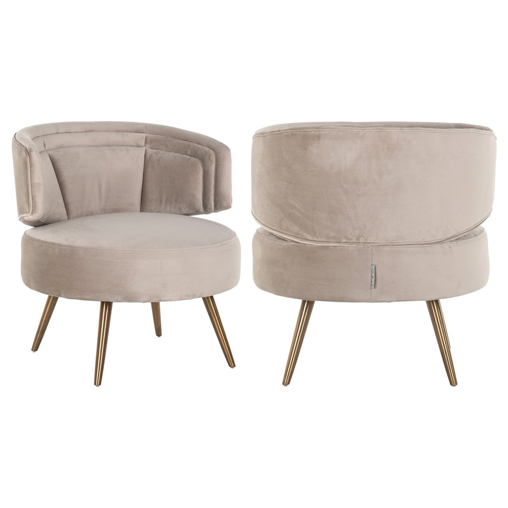 Lounge chair Hazel khaki velvet fire retardant - Canwell Interiors Limited - Richmond