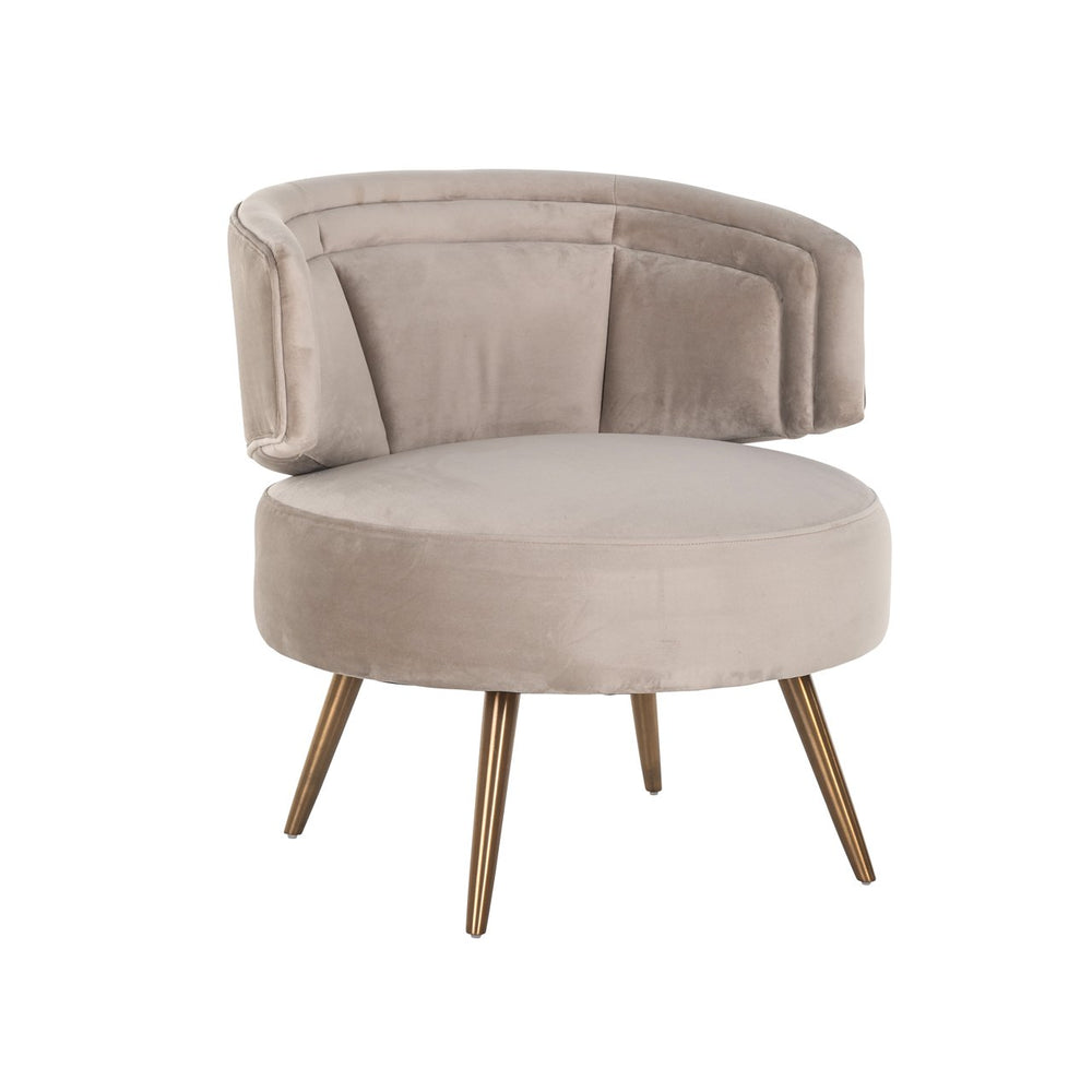 Lounge chair Hazel khaki velvet fire retardant - Canwell Interiors Limited - Richmond