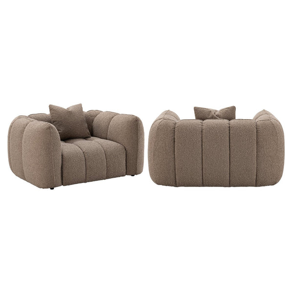 Lounge Chair Hogan Mocca Chunky Fire Retardant - XShowhome Limited - Richmond