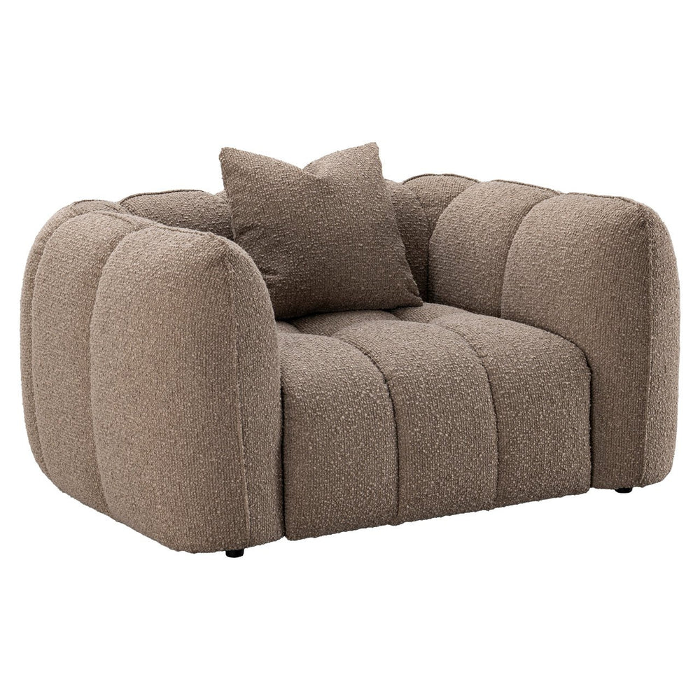 Lounge Chair Hogan Mocca Chunky Fire Retardant - XShowhome Limited - Richmond