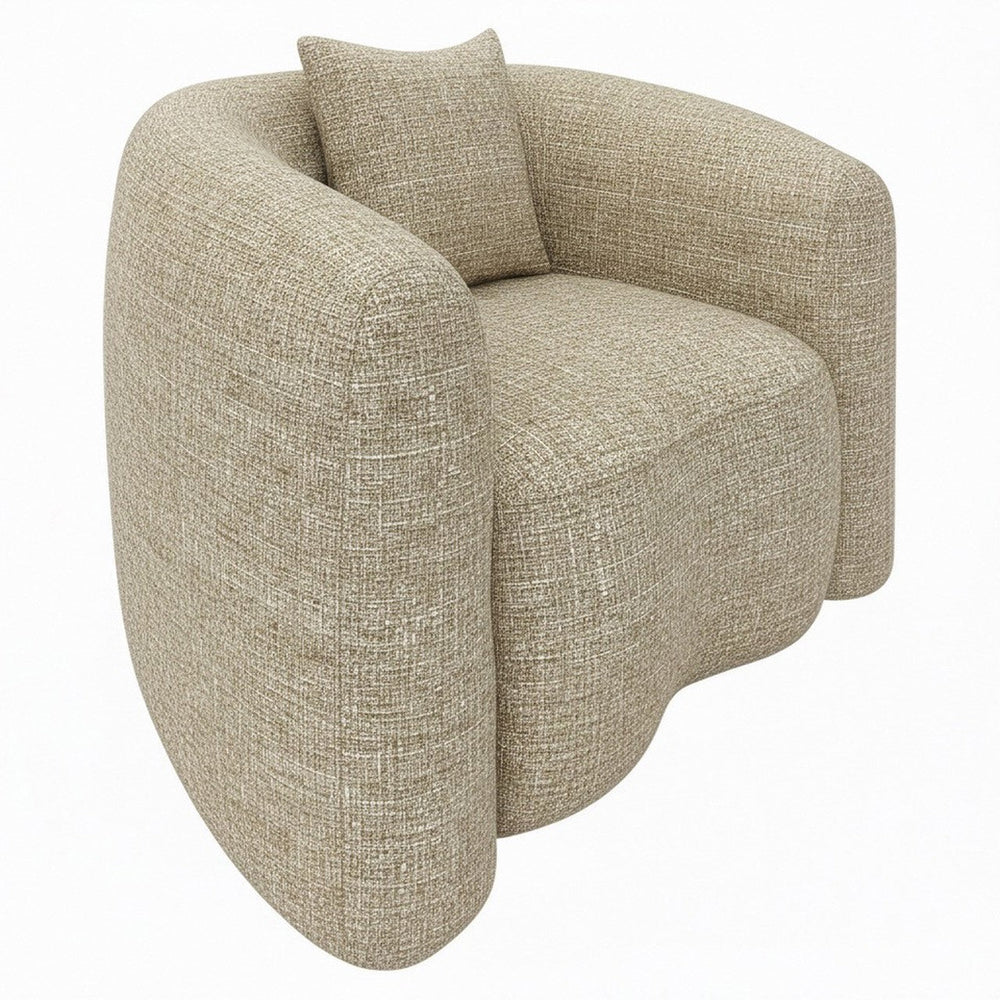 Lounge chair Luxandra sand tweed fire retardant - Canwell Interiors Limited - Richmond