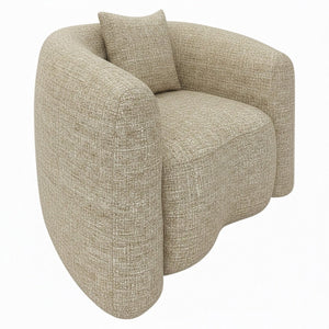 Lounge chair Luxandra sand tweed fire retardant - Canwell Interiors Limited - Richmond
