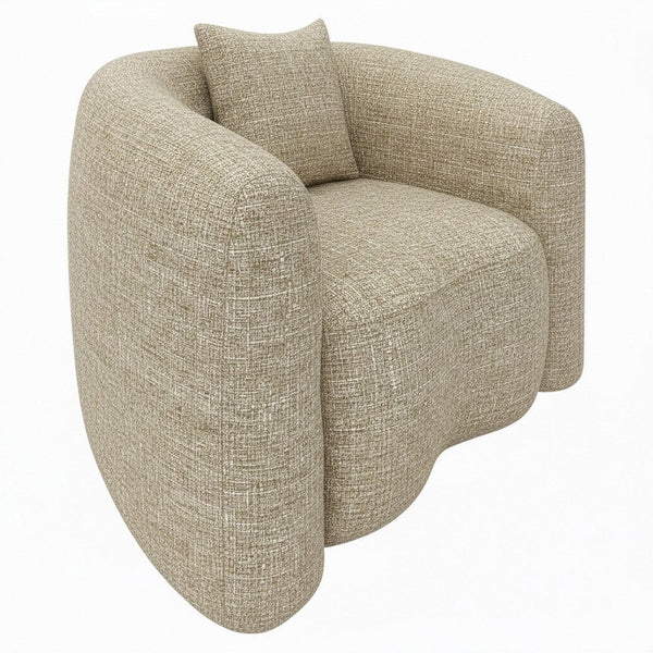 Lounge chair Luxandra sand tweed fire retardant - Canwell Interiors Limited - Richmond