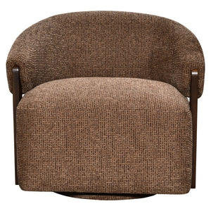Lounge Chair Marina Brown Blockweave Swivel Fire Retardant - XShowhome Limited - Richmond