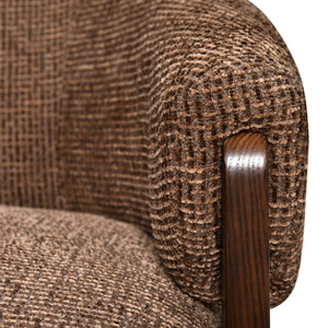 Lounge Chair Marina Brown Blockweave Swivel Fire Retardant - XShowhome Limited - Richmond