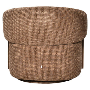 Lounge Chair Marina Brown Blockweave Swivel Fire Retardant - XShowhome Limited - Richmond