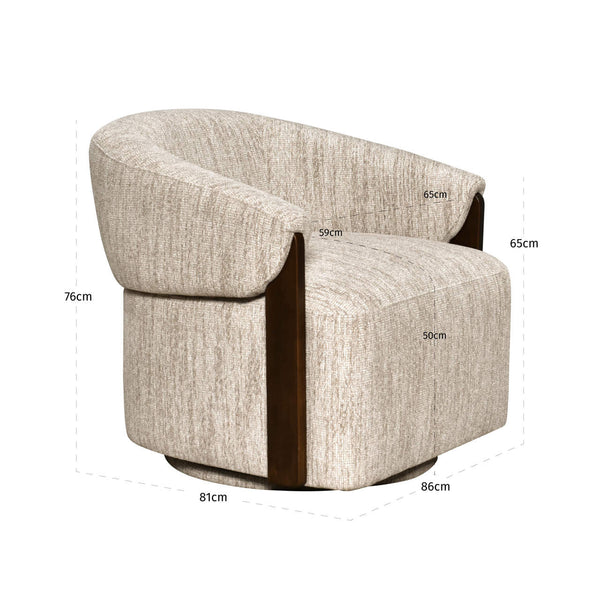 Lounge Chair Marina Natural Softweave Swivel Fire Retardant - XShowhome Limited - Richmond