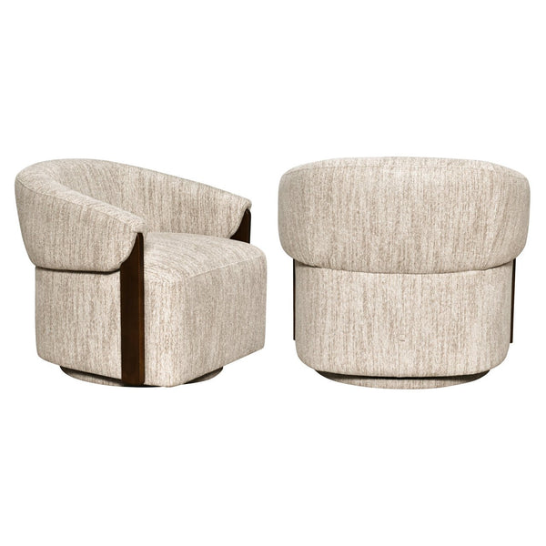 Lounge Chair Marina Natural Softweave Swivel Fire Retardant - XShowhome Limited - Richmond