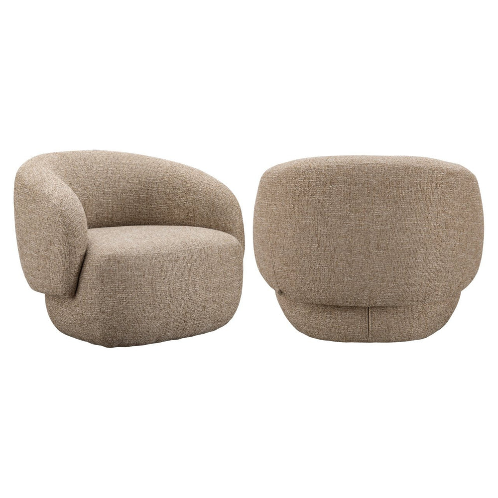 Lounge Chair Milano Sand Tweed Fire Retardant - XShowhome Limited - Richmond