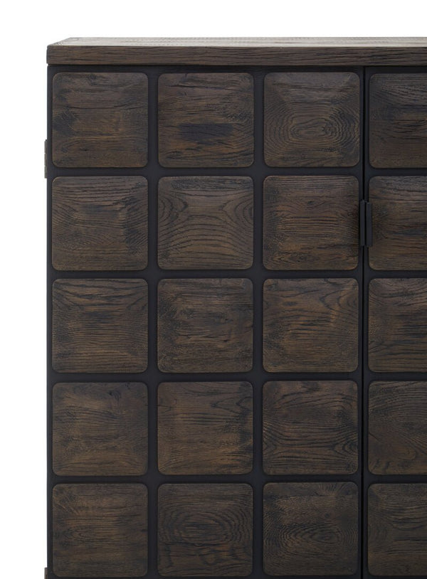 Lucca Recycled Dark Oak Wood Cabinet - Canwell Interiors Limited - Xshowhome
