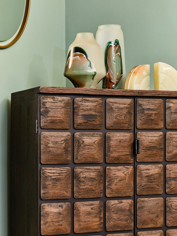 Lucca Recycled Dark Oak Wood Cabinet - Canwell Interiors Limited - Xshowhome
