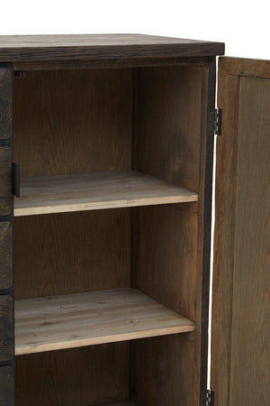 Lucca Recycled Dark Oak Wood Cabinet - Canwell Interiors Limited - Xshowhome