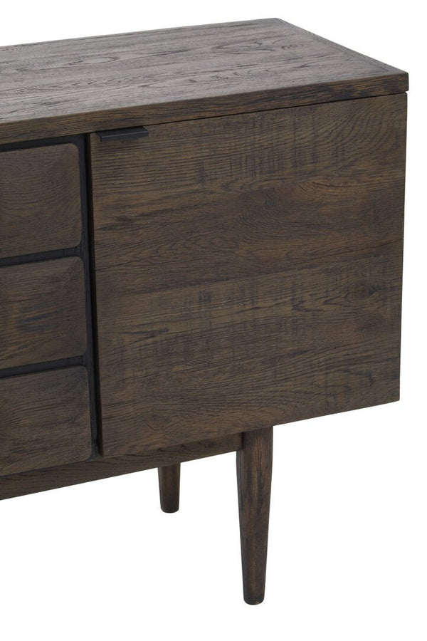 Lucca Recycled Dark Oak Wood Sideboard - Canwell Interiors Limited - Xshowhome
