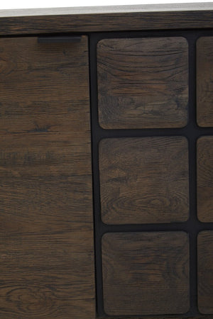 Lucca Recycled Dark Oak Wood Sideboard - Canwell Interiors Limited - Xshowhome