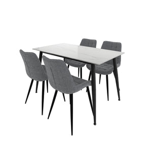 Luna Marble Effect Dining Set - Canwell Interiors Limited - Canwell
