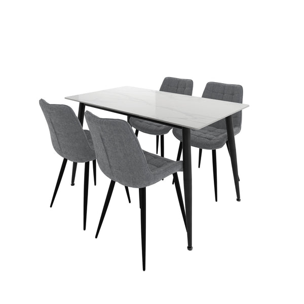 Luna Marble Effect Dining Set - Canwell Interiors Limited - Canwell
