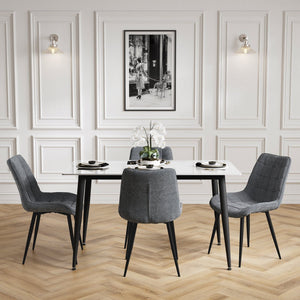 Luna Marble Effect Dining Set - Canwell Interiors Limited - Canwell