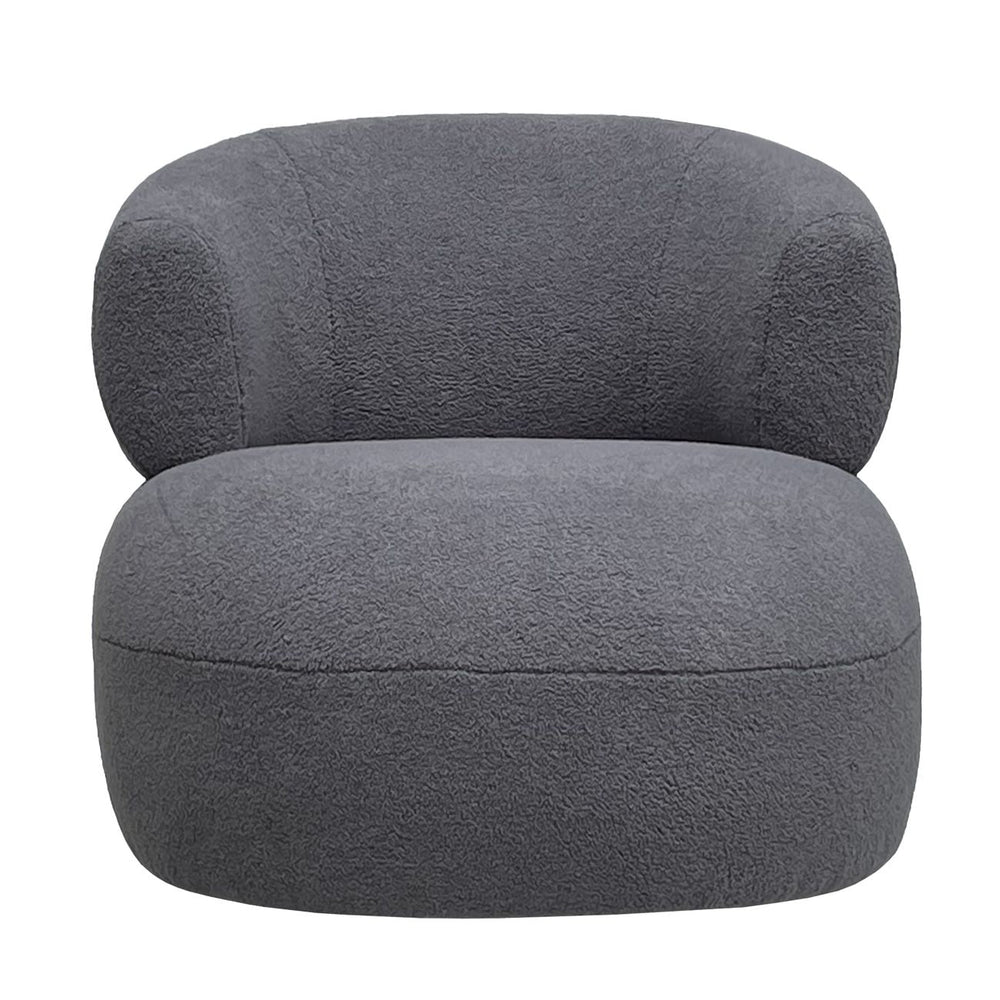 Luna Occasional Chair in Grey Boucle - XShowhome Limited - Libra