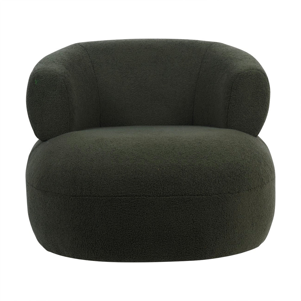 Luna Occasional Chair in Hunter Green Boucle - XShowhome Limited - Libra