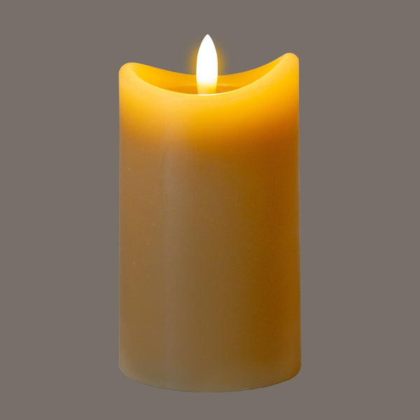 Luxe Collection Natural Glow 2.75x5 Taupe Melted LED Candle - Canwell Interiors Limited - Hills