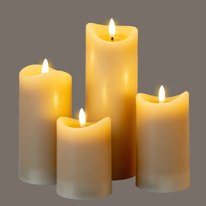 Luxe Collection Natural Glow 2.75x5 Taupe Melted LED Candle - Canwell Interiors Limited - Hills