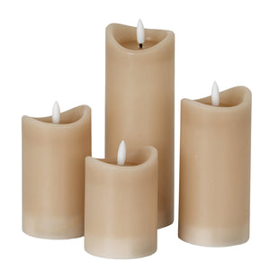Luxe Collection Natural Glow 2.75x5 Taupe Melted LED Candle - Canwell Interiors Limited - Hills